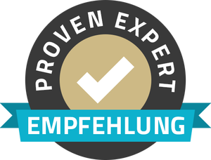 Das Qualitätssiegel von ProvenExpert zeigt unsere 100% Weiterempfehlung!
